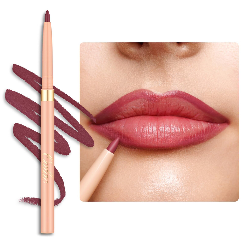 Oulac Pink Retractable Lipliner Pencil 2In1 Waterproof Makeup Crayon For Lip Liner And Eye Liner, Smooth And Creamy, Long Lasting Matte Finish, Vegan