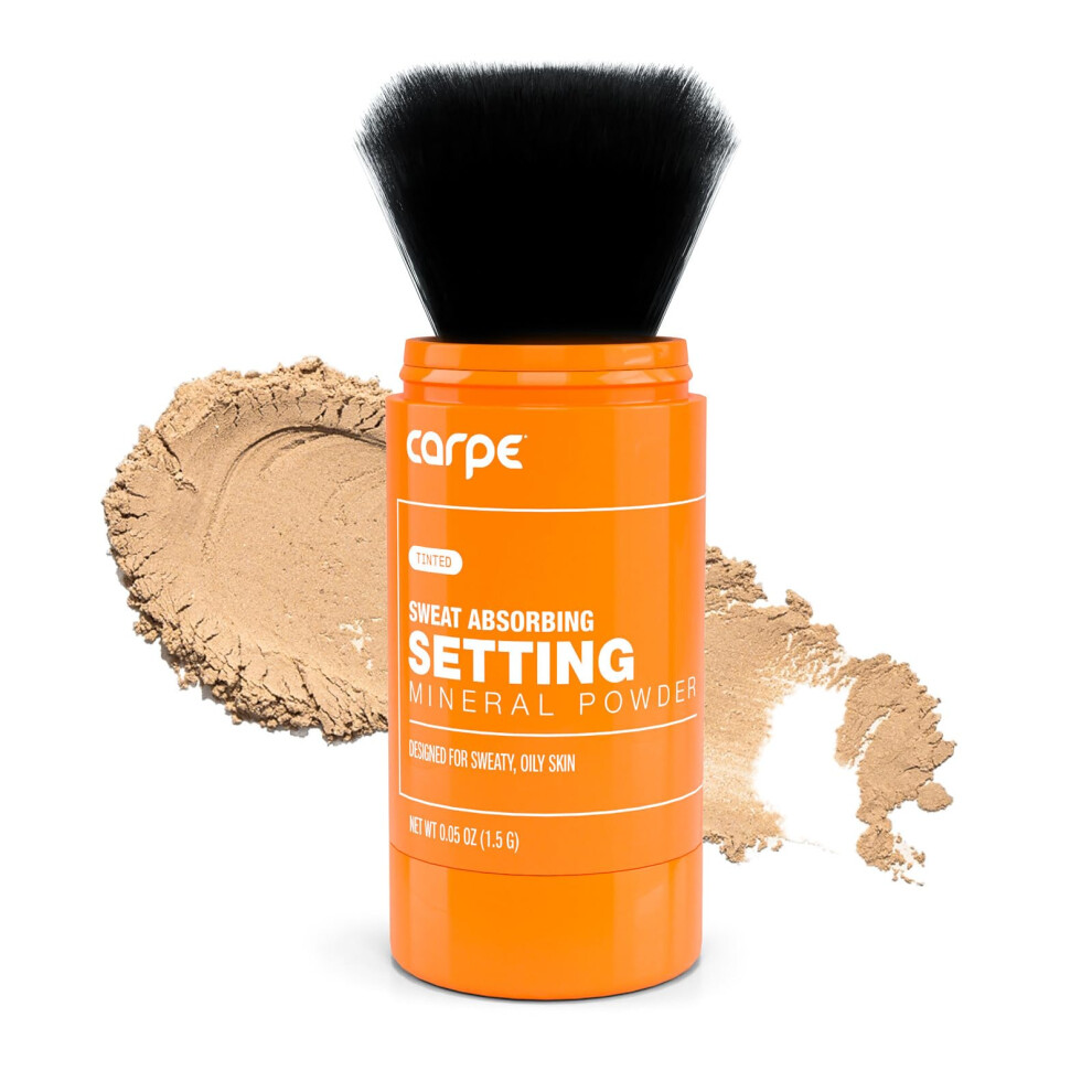 Carpe ~New~ Sweat Absorbing Translucent Mineral Powder - Mess-Free Loose Powder Makeup That Controls Oil & Sweat Shine - Makeup Setting Powder For Oil