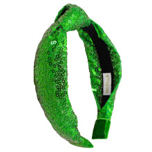 Frog Sac Christmas Knot Bandband pour filles Green Sequin Soulet Bands Hairs Bands Accessoires pour les enfants Iridescents Petites Bandons pour