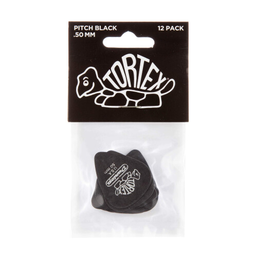 Dunlop Dunlop 488R50 ,50 mm Tortex Pitch Black Gitarrspel 72-pack