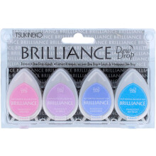 Tsukineko 4-Pack Brilliance Dew Drop Inktpads Jewel Tones