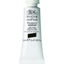 Winsor Newton Designers Gouache 14 ml 047oz tube Lamp Zwart