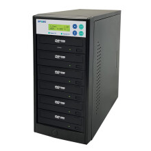 Optodisc 1 to 5 24X Burner M-Disc Support CD DVD Duplicator - Standalone Copier Duplication Tower (OPTO-S5T-DVD-BK)