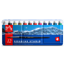 Caran D'Ache Verftubes Gouache Studio 12 Kleuren Pak van 1