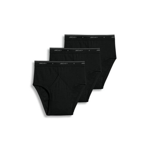 Jockey Jockey Mens Classic Low Rise Brief - 3 Pack Black 36