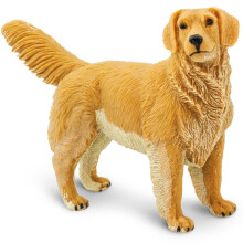 Safari Ltd. Golden Retriever figur - Detaljeret 4.5 """" Plastikmodelfigur - Sjovt uddannelsesspil Leget?j til drenge og b?rn i alderen 1+