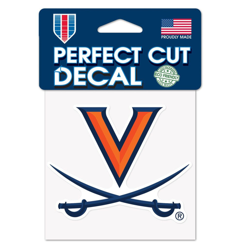 Virginia Cavaliers Decal 4X4 Perfect Cut Color 032085491688