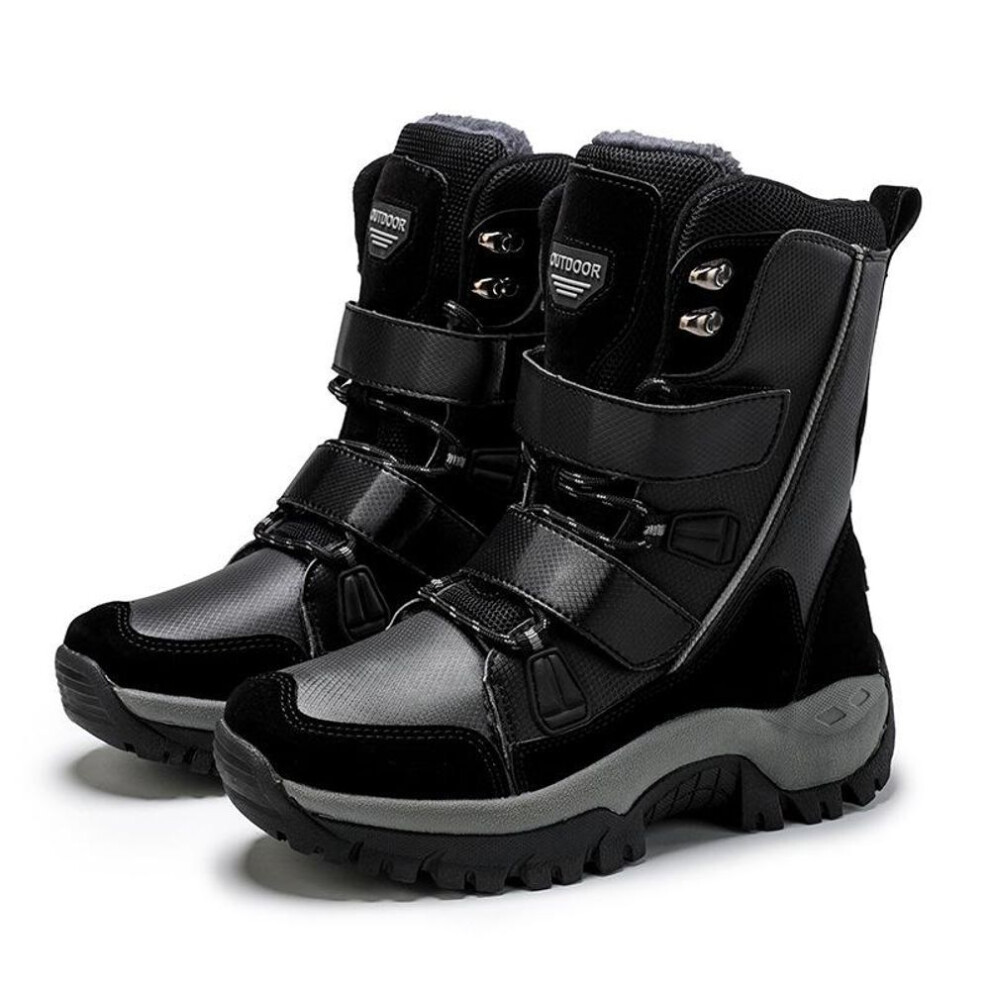 (black, 41) "Women's Mid-Tube Plus Velvet Cotton Snow Boots - Warm, Thickened for 2024 Autumn/Winter