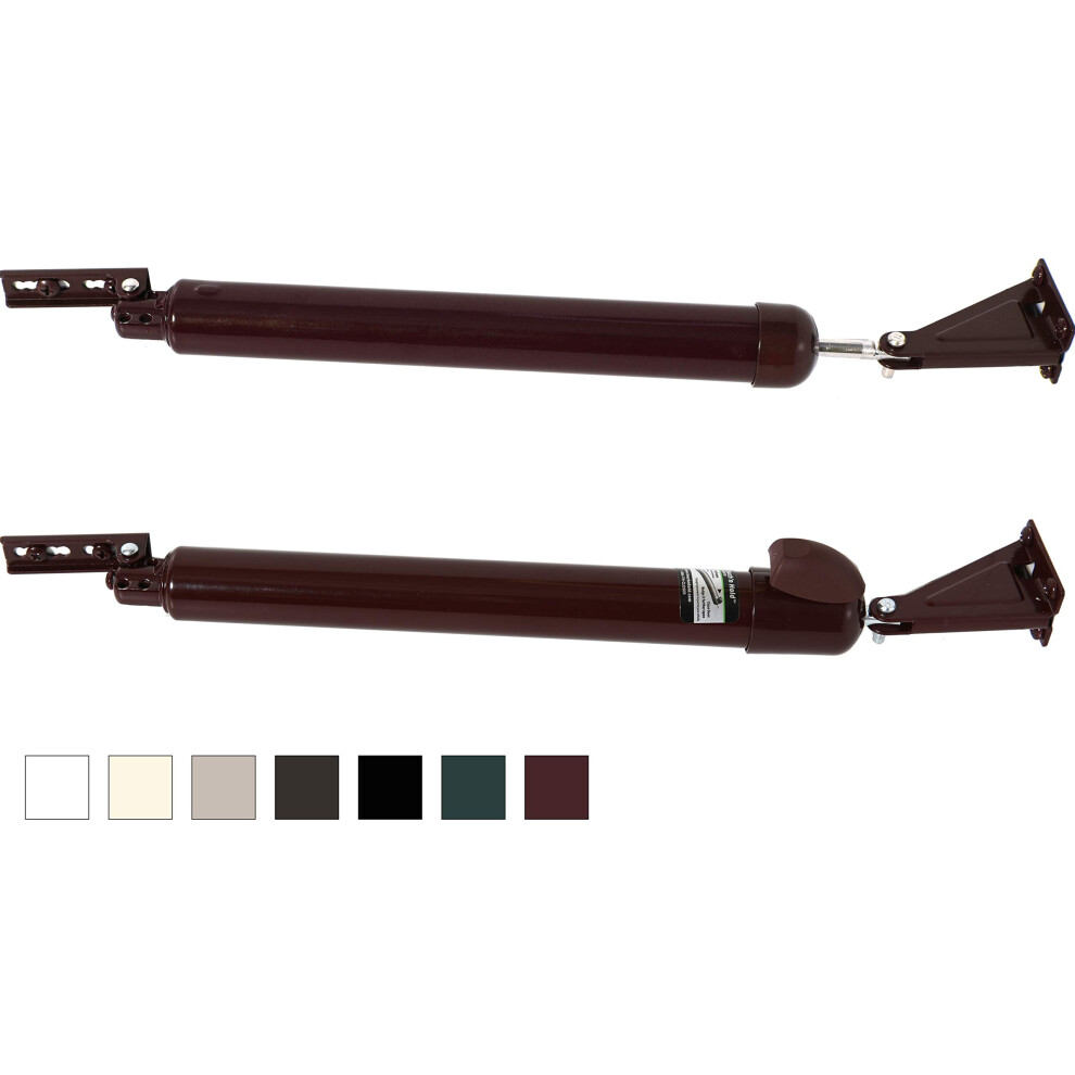 Touch 'N Hold Smooth Dual Door Closer System Cranberry - Heavy-Duty - Touch-Button Hold Open Feature & Smooth Closing Motion - Storm & Security Door M 736211016539