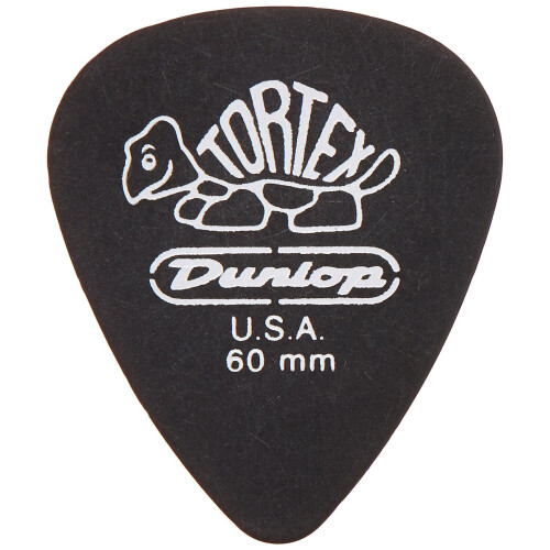 Dunlop Dunlop 488P.60 Tortex Pitch Black, .60mm, 12/Πακέτο Παικτών