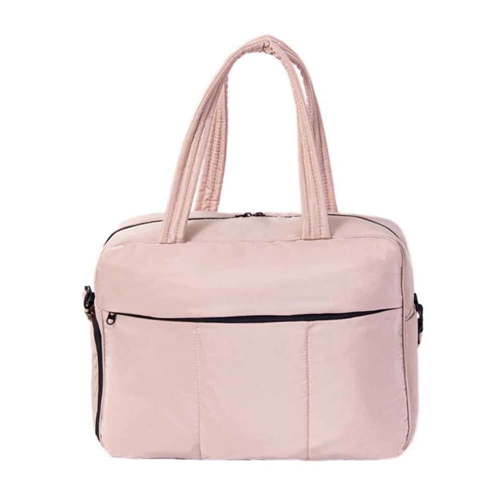 (camel, 40*17*30) Lulu High-Value Travel Tote: Large Capacity Wet & Dry Separation, Hand-Held Cotton Down Bag