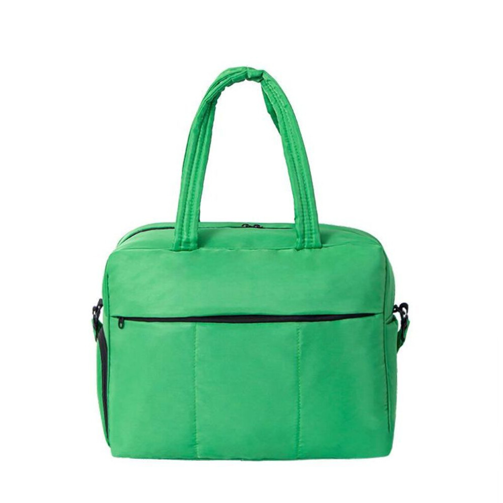 (green, 40*17*30) Lulu High-value Travel Tote: Large Capacity Wet & Dry Separation, Hand-held Cotton Down Bag