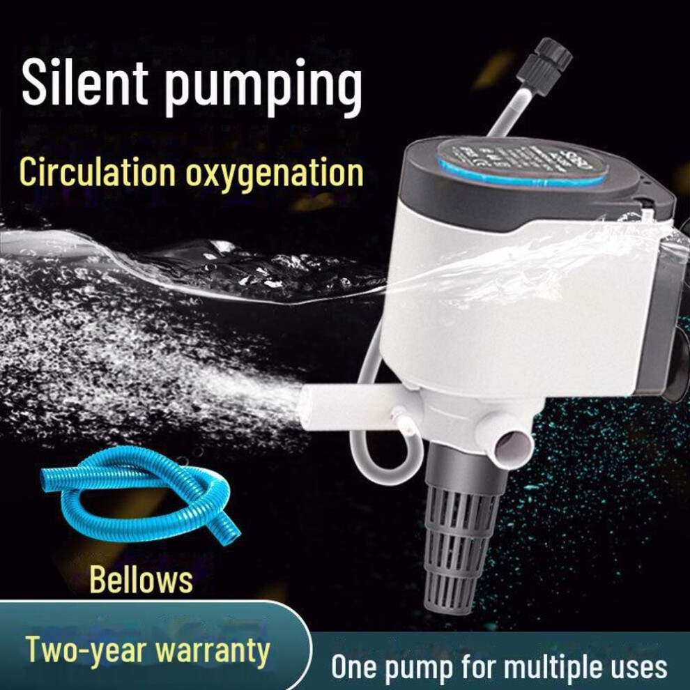 (AQ-018 (8W, 600 L/H)) "Songbao Silent Blue Light Submersible Pump: 3-in-1 Fish Tank Filter & Oxygenator
