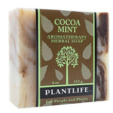 Sabonete em Barra de Coco e Menta Plantlife - Hidratante e Suavizante - Feito à Mão com Ingredientes Vegetais - 4oz