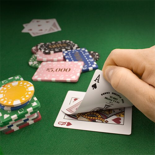 Brybelly 5 Rectangular Poker Chips - European Style Plack (Green) 2