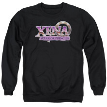 Trevco Sportswear NBC146-AS-4 Xena Logo Adult Crewneck Sweatshirt, Black - Extra Large