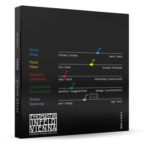 ThomastikInfeld Peter Infeld Violin Strings 4/4 Full Set with Platinum E  Synthetic Core 4/4 Violin Strings Including Platinum Plated E  Aluminum Wo 2