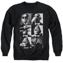Trevco Sportswear UNI1363-AS-4 Universal Monsters ILL Show You Adult Crewneck Sweatshirt, Black - Extra Large