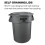Rubbermaid BRUTE Καπάκι Στρογγυλού Κάδου 10 Λιτρών, Γκρι, Για Κάδους Rubbermaid BRUTE 10 Λιτρών 2