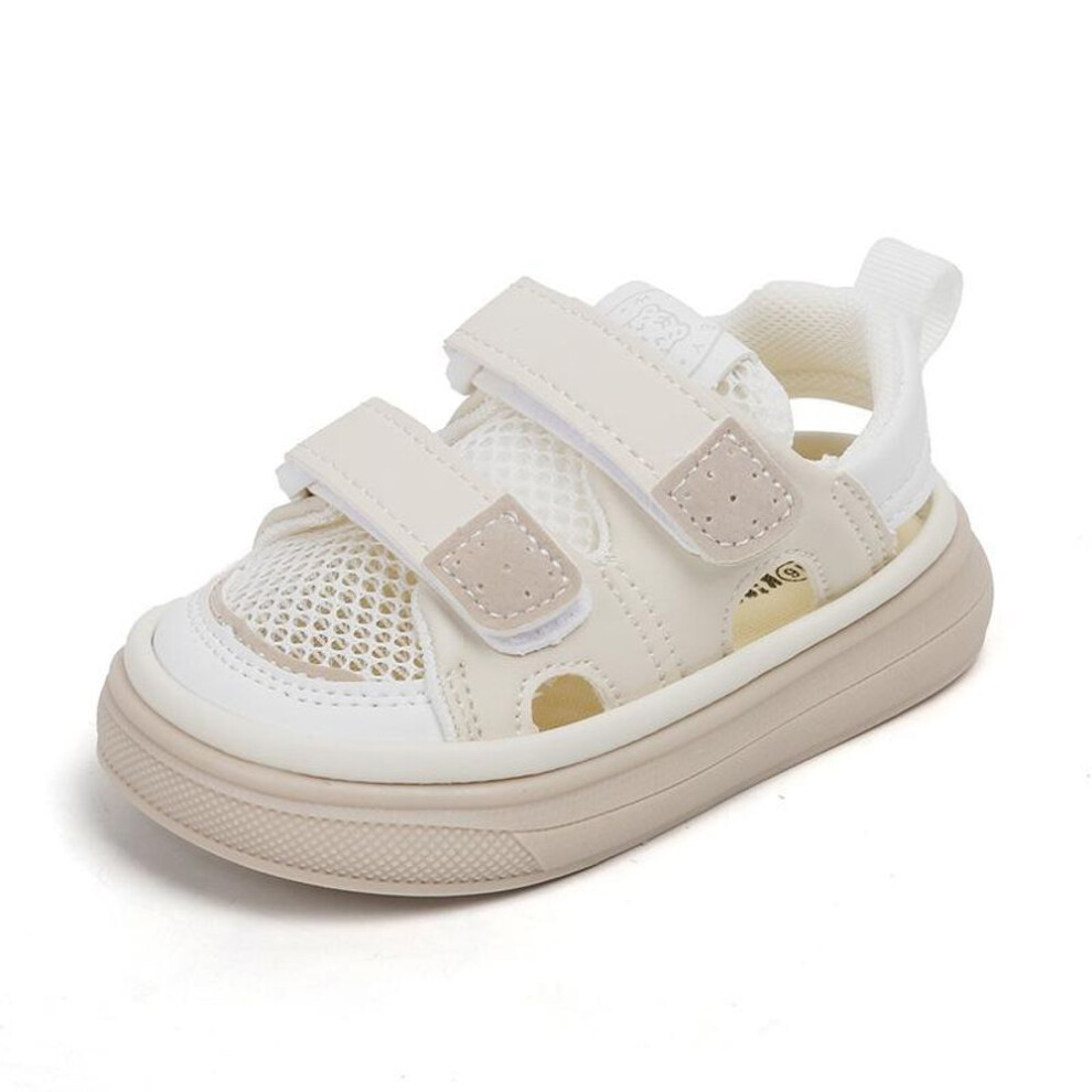 (beige, Size 26 (16 cm)) "summer 2023 Girls' Closed-toe Sandals: Soft, Breathable, Mesh Beach Shoes For Toddlers (ages 1-4)