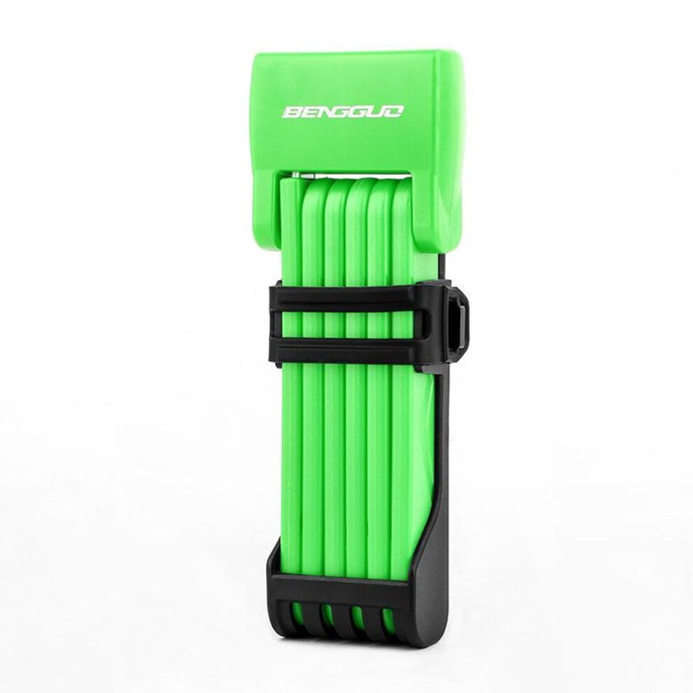 (green) "folding Anti-theft Lock For Mountain And Road Bikes, Electric Motorcycles, And Secure Fixation