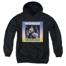 Trevco Sportswear WWM279-YFTH-2 Wonder Woman 84 Wonder Duo Youth Hooded Sweatshirt, Black - Medium