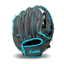 Gant de Baseball Franklin Sports Enfant - Gant Teeball pour Garçons + Filles - Shok Sorb - Droitier - Bleu Graphite