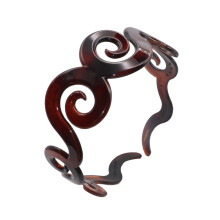 Parcelona French Swirls Wide 1.5 Tortoise Shell Celluloid Acetate Flexible No Slip Sturdy and Durable Hair Clips Hair Headband for Women and Girls Mad