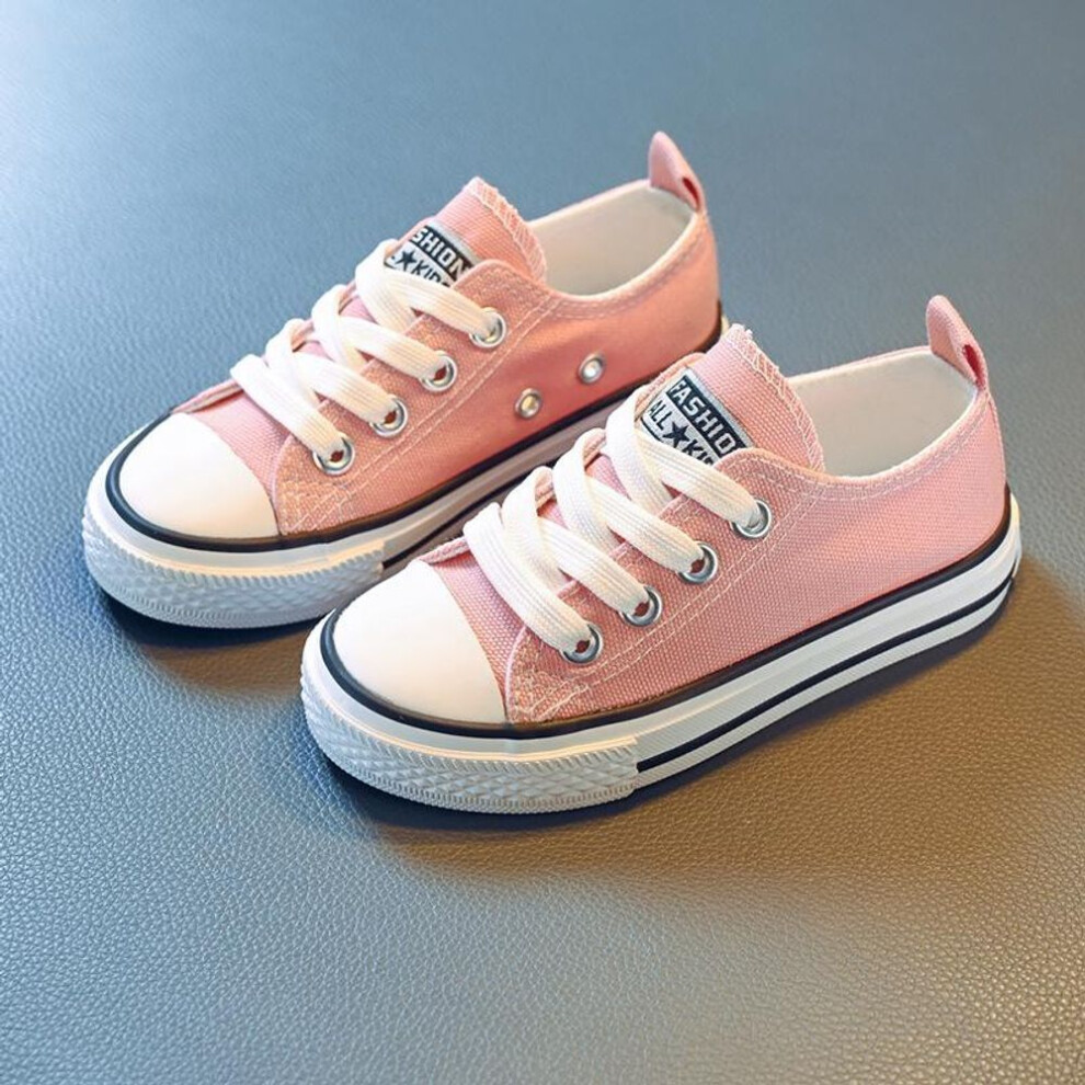(pink, 31) "2023 Spring Children's Breathable Canvas Sneakers For Boys And Girls