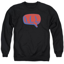 Trevco Sportswear YES101-AS-1 Yes Word Bubble Adult Crewneck Sweatshirt, Black - Small