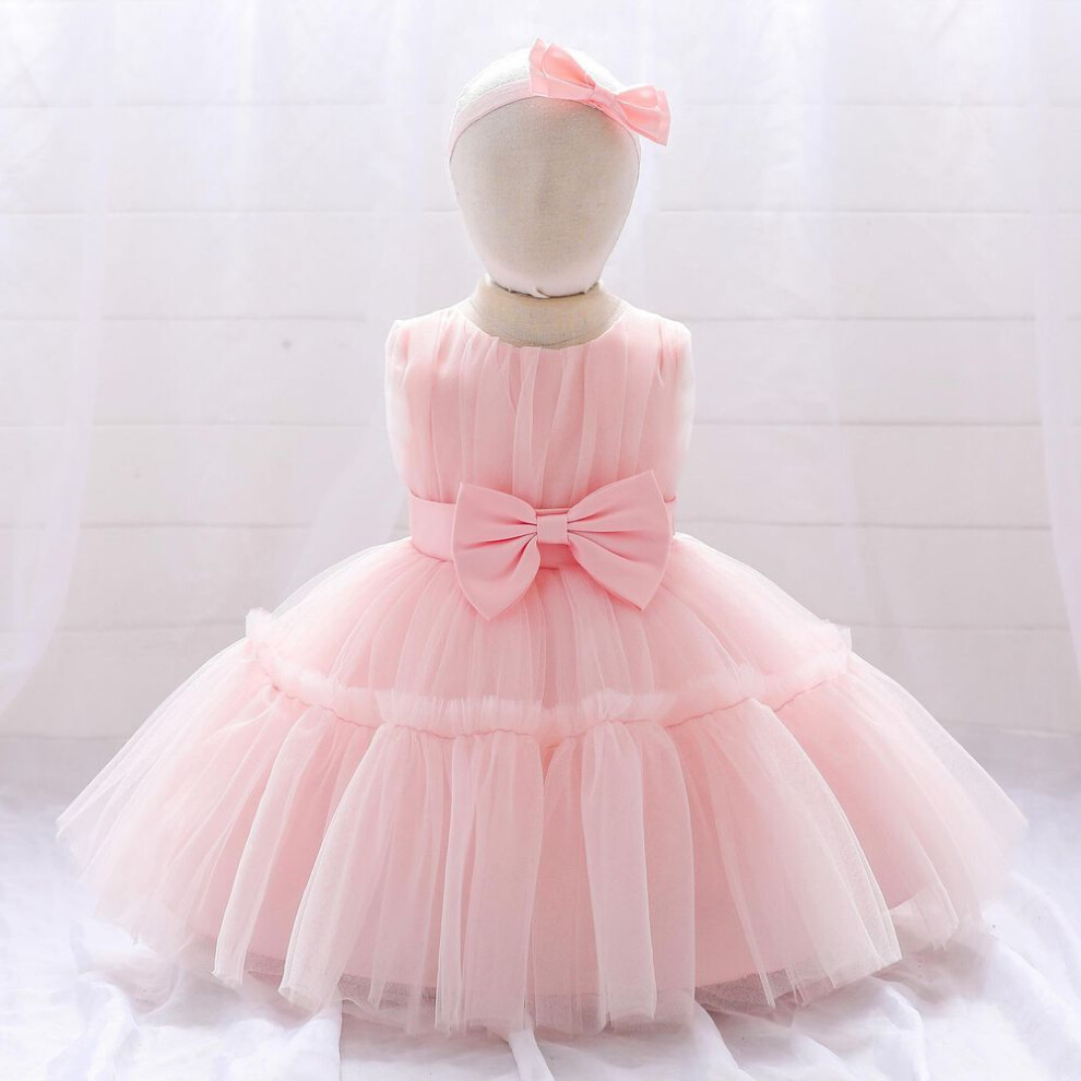 (pink, 9-12M (80 cm)) "Girls' Mesh Princess Tutu Dress - Flower Girl or Birthday Outfit