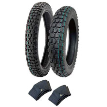 Conjunto de Neumáticos MMG Off Road Knobby Delantero 2.50-14 y Trasero 3.00-12 con Cámara de Aire