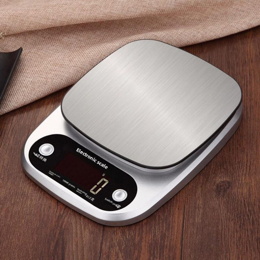 (Rechargeable 10kg/1g) "high-precision Stainless Steel Kitchen Scale For Baking And Nutrition (0.1g Accuracy)