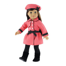 Emily Rose 18-inch Poppen 4-delige Reisoutfit met Jas, Leggings, Hoed en Laarsjes