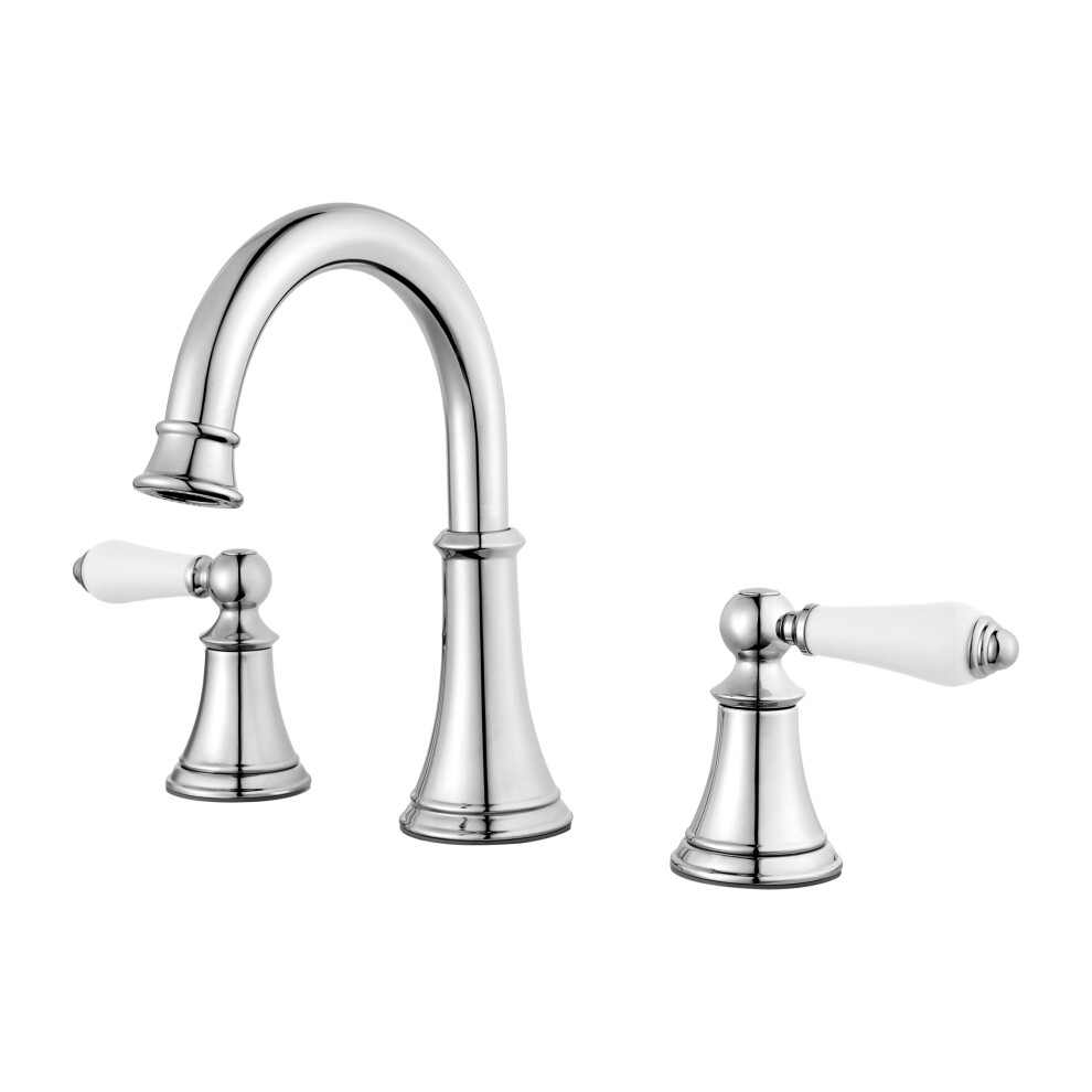 Pfister Courant Bathroom Sink Faucet 8Inch Widespread 2Handle 3Hole Polished Chrome Finish Lf049copc 038877603987