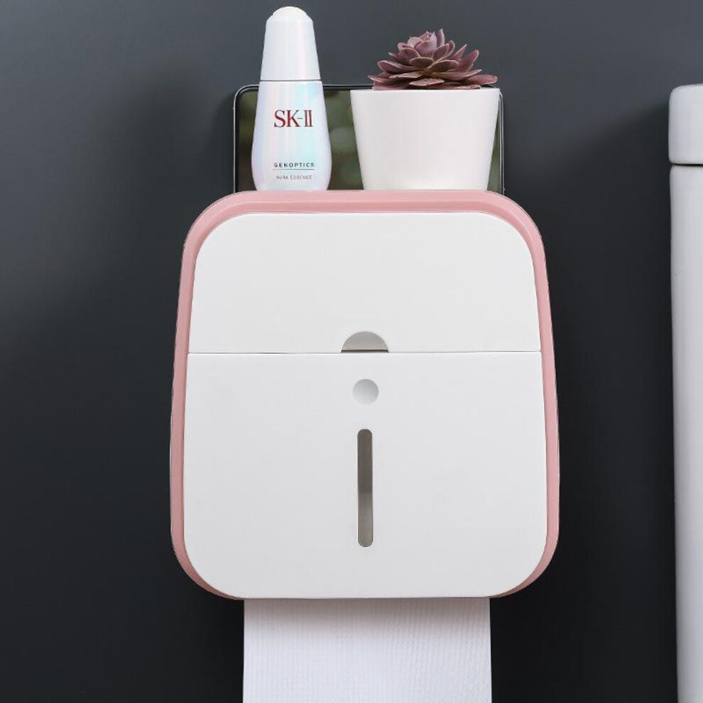 (pink) Pin Tu Bathroom Tissue Box & Phone Holder