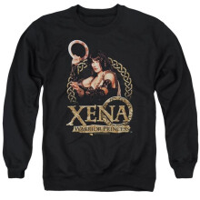 Trevco Sportswear NBC922-AS-5 Xena Royalty Adult Crewneck Sweatshirt, Black - 2X