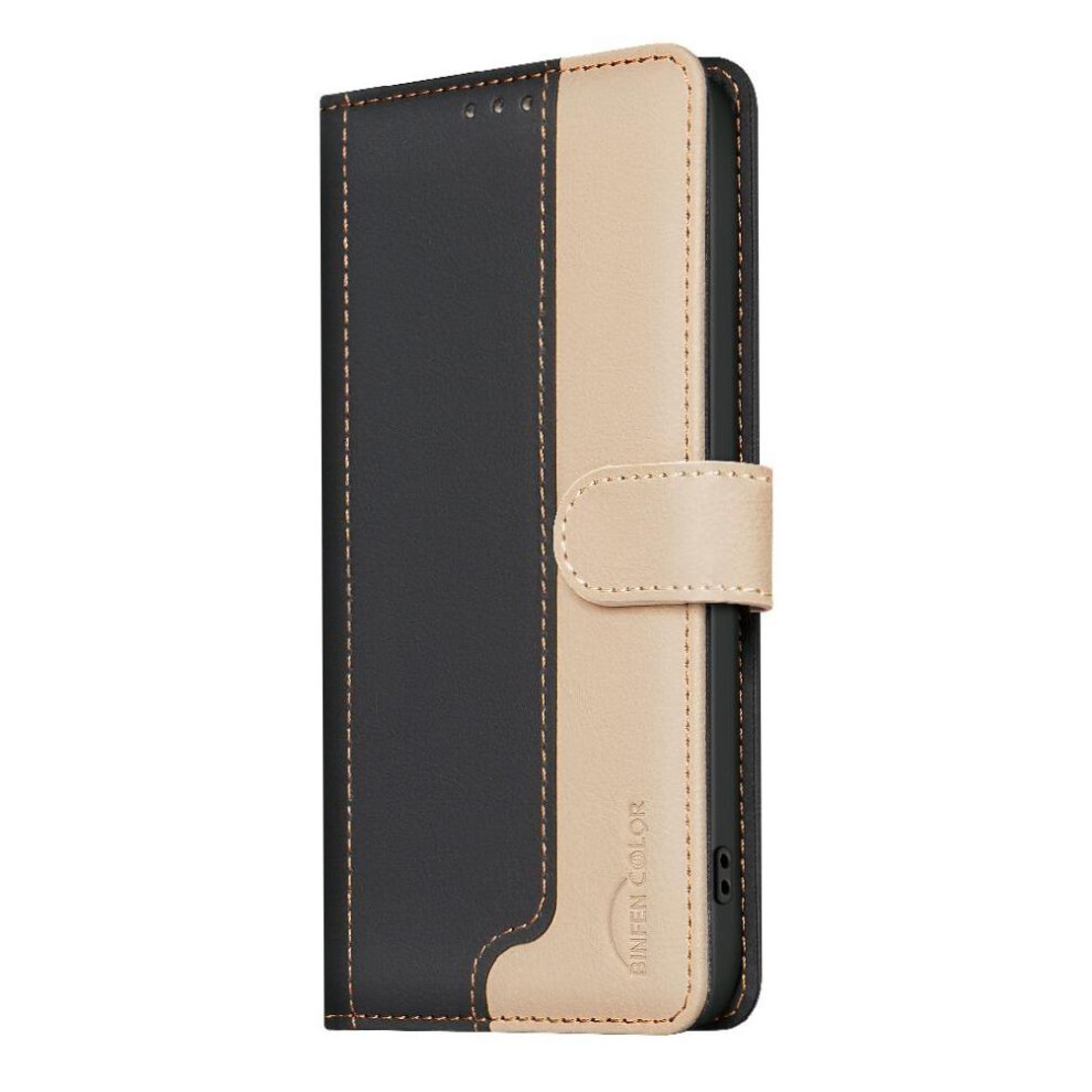 (Black) Flip Case For Iphone 16E Kickstand Card Slots Holder Shockproof Tpu Inner Shell Rfid Blocking Flip Folio Black 764490334594