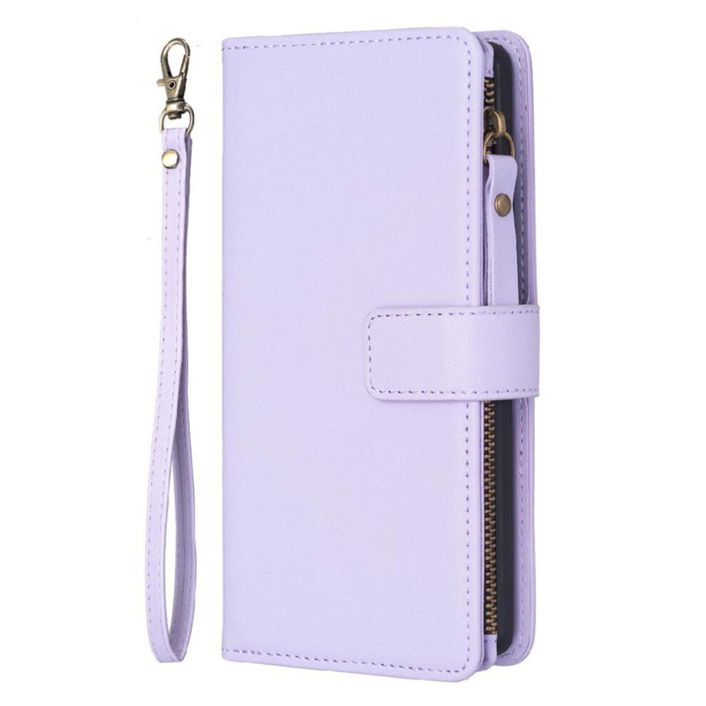 ( Violet) Flip Case For Iphone 16 Plus Wallet Multi-Color Splicing Multi-Card Slot Business Light 764490334877