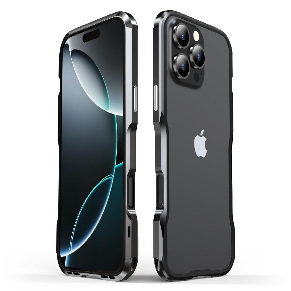 (Black) Case For Iphone 16 Built-In Silicone Shockproof Dustproof Heavy Duty Hybrid Metal Bumper Kumwum Armor Phone Military Grade Drop Protection Cov Black 764490336079