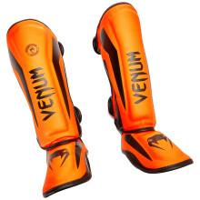 Venum Kids Elite Shinguards Neo Orange Medium (6-8 anos)