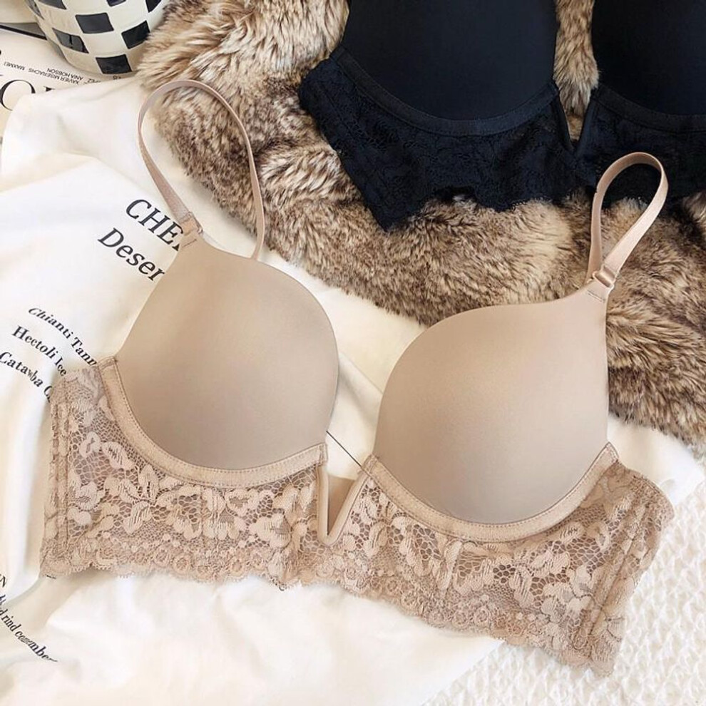 (nude, 70B) "New Women's Lace Underwear: Sexy, Supportive Bra for Small and Large Chests with Soft Steel Ring Design