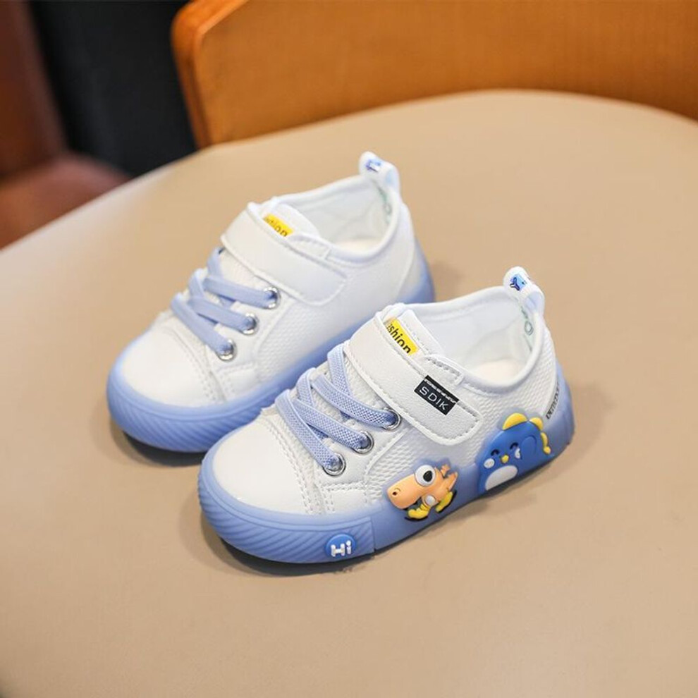 (blue, Size 16, Inner Length 10.5 cm) Breathable Cartoon Soft Sole Mesh Shoes for Toddlers (1-3 Years) - Anti-Kick Spring & Autumn Design