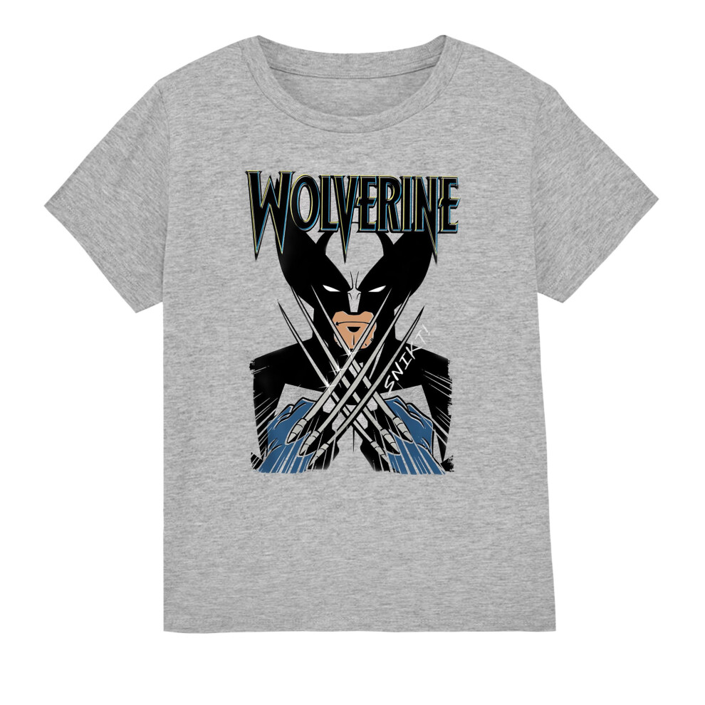 (5-6 Years, Sport Heather) Marvel Childrens/Kids X-Men Wolverine Action Shot T-Shirt