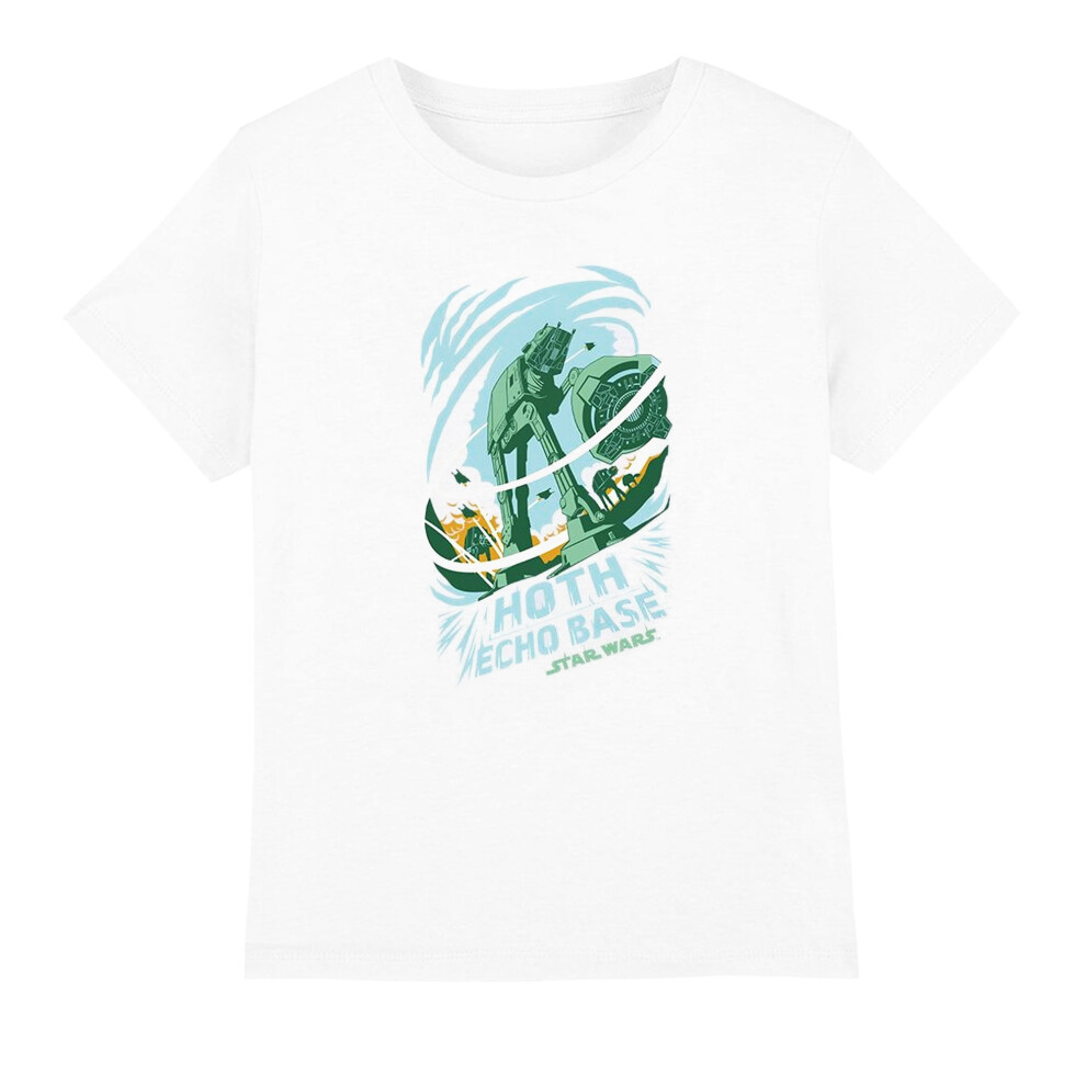 (12-13 Years, White) Star Wars Childrens/Kids Echo Base Attack T-Shirt
