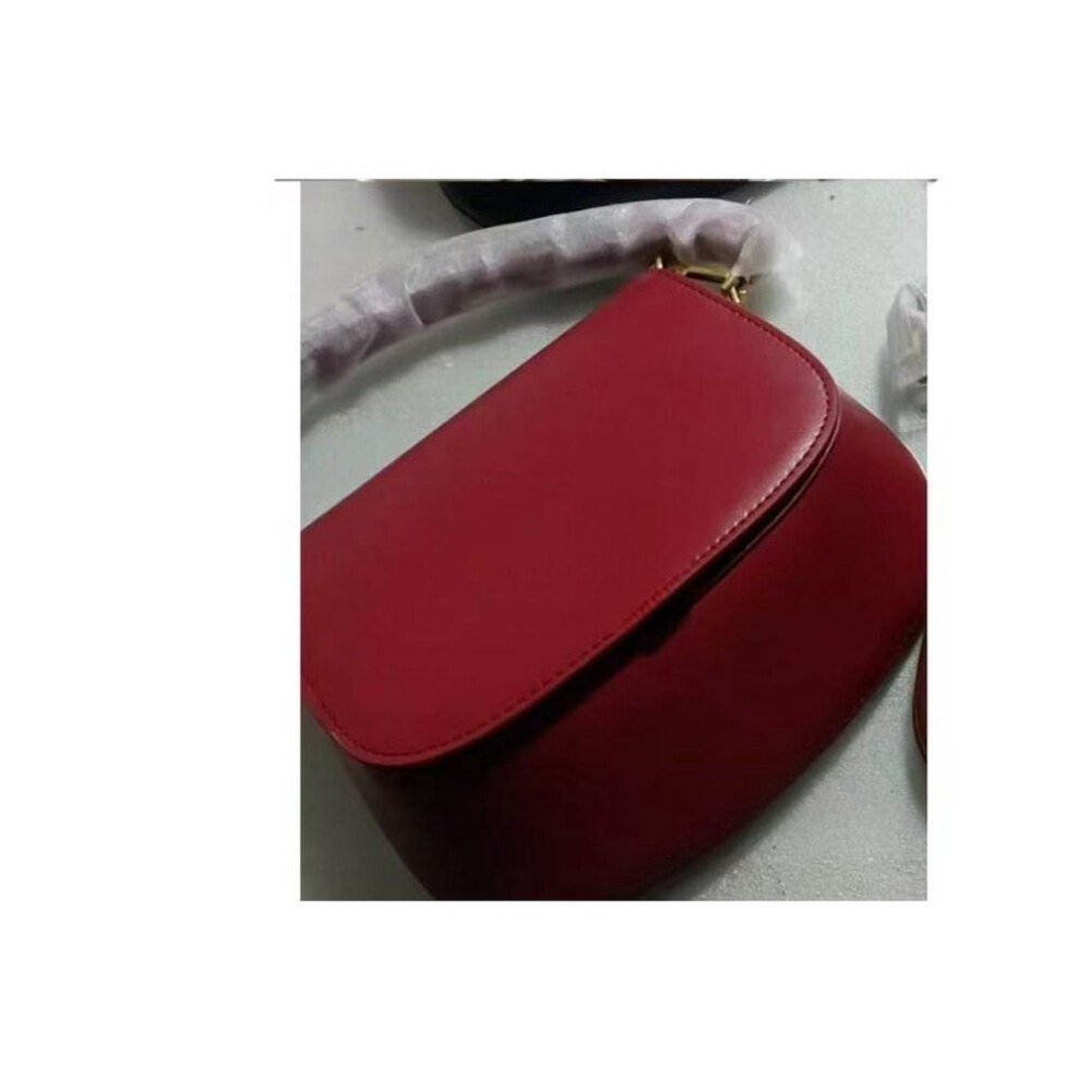 (wine red, 23*7*20cm) Yang Shulin Elegant 2024 Tofu Saddle Bag - Chic Light Luxury Women's Shoulder Bag