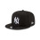 New Era New Era New York Yankees Mens Basic Basic Black and White 9Fifty Snapback 950 1
