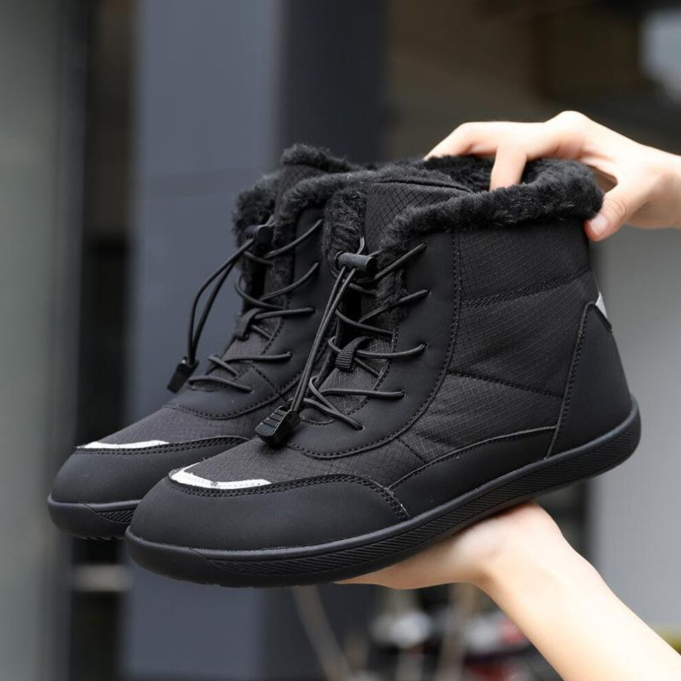 (black, 40) Women's 2024 Winter Wide-Toe High-Top Velvet-Lined Snow Boots - Trendy, Thickened and Warm for Outdoors