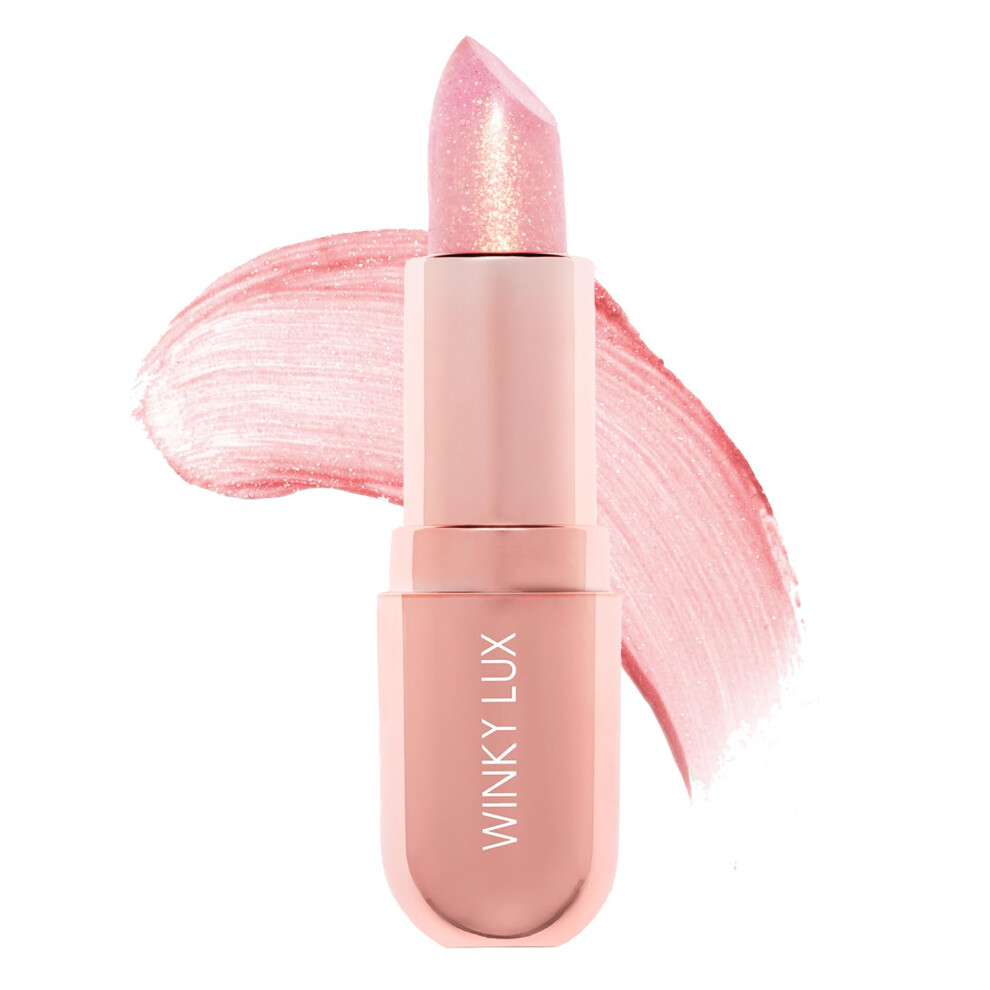 Winky Lux Pink Glimmer Balm Ph Lip Balm Color Changing Lipstick And Tinted Lip Balm Vegan & Cruelty Free Lip Balm Hydrate & Plump Shimmer Lipstic