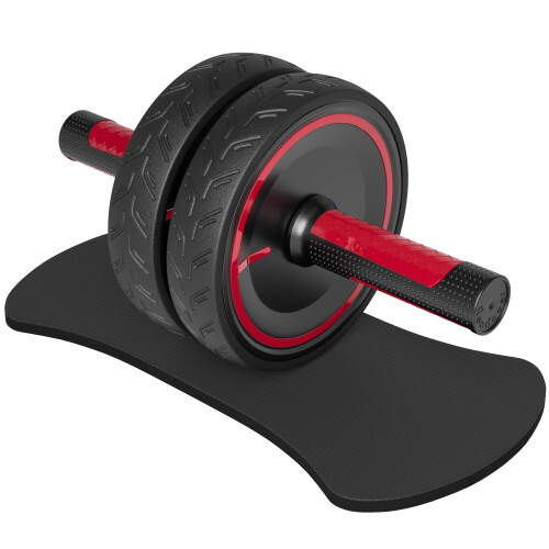 Readaeer Metal Handle Ab Roller Wheel with Knee Pad Abdominal Exercise